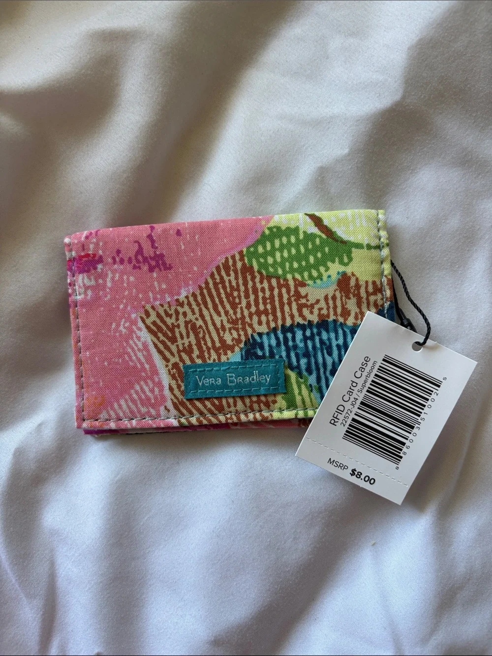 Vera Bradley Pink Multi RFID Card Holder - Picture 1 of 2